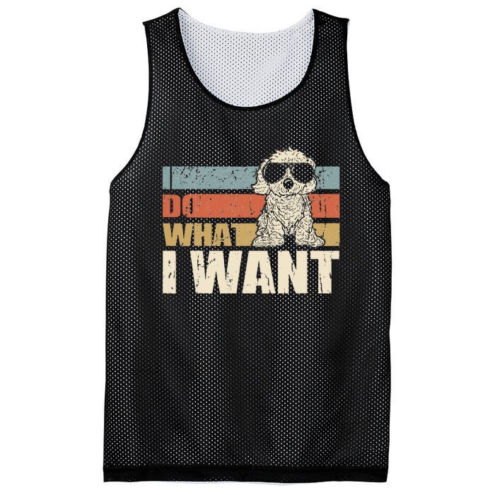 I do what I want funny Cavapoo Vintage Retro Mesh Reversible Basketball Jersey Tank