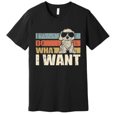 I do what I want funny Cavapoo Vintage Retro Premium T-Shirt