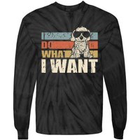 I do what I want funny Cavapoo Vintage Retro Tie-Dye Long Sleeve Shirt