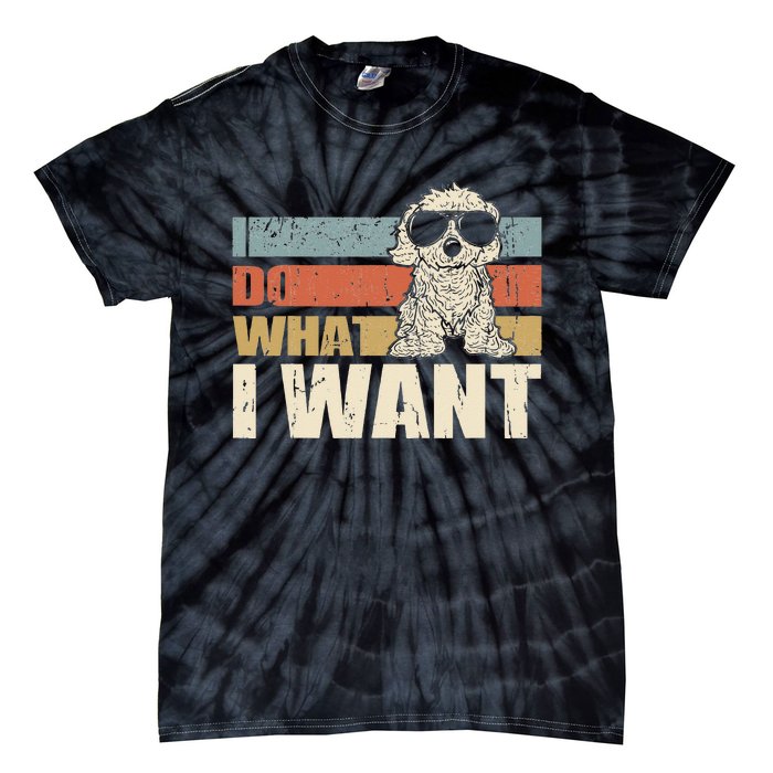 I do what I want funny Cavapoo Vintage Retro Tie-Dye T-Shirt