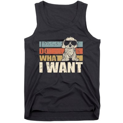 I do what I want funny Cavapoo Vintage Retro Tank Top