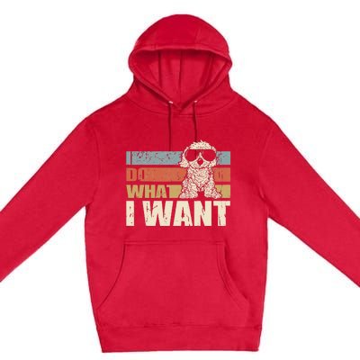 I do what I want funny Cavapoo Vintage Retro Premium Pullover Hoodie