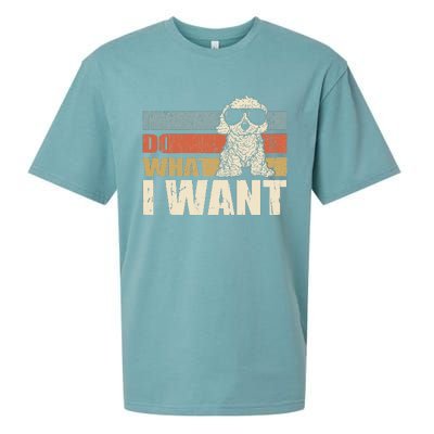 I do what I want funny Cavapoo Vintage Retro Sueded Cloud Jersey T-Shirt