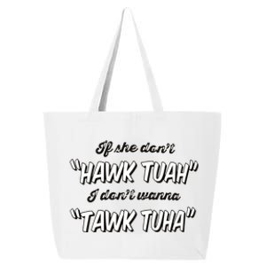 I Dont Wanna Hawk Tuah 25L Jumbo Tote