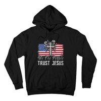 Independence Day We The People Trust Jesus Vintage US Flag Hoodie