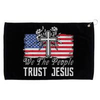 Independence Day We The People Trust Jesus Vintage US Flag Grommeted Golf Towel