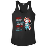 I Don't Want To Look Young I Want To Look Like I Can Kick Ladies PosiCharge Competitor Racerback Tank