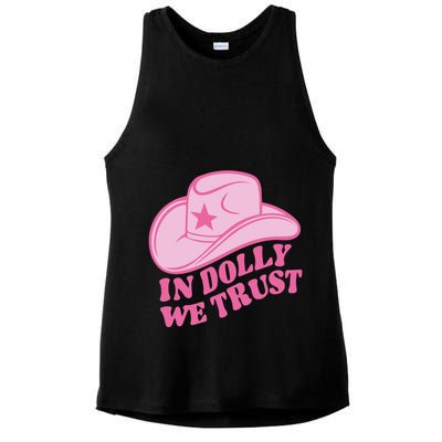 In Dolly We Trust Graphic Tees What Would Dolly Do Ladies PosiCharge Tri-Blend Wicking Tank