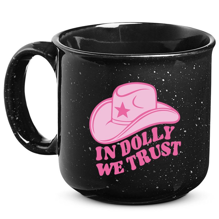 In Dolly We Trust Graphic Tees What Would Dolly Do 15oz Campfire Ceramic Mug