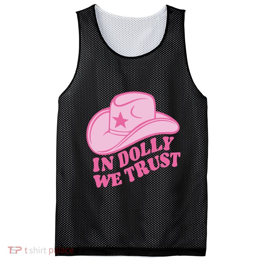 In Dolly We Trust Graphic Tees What Would Dolly Do Mesh Reversible Basketball Jersey Tank
