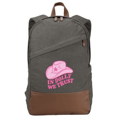 In Dolly We Trust Graphic Tees What Would Dolly Do Cotton Canvas Backpack