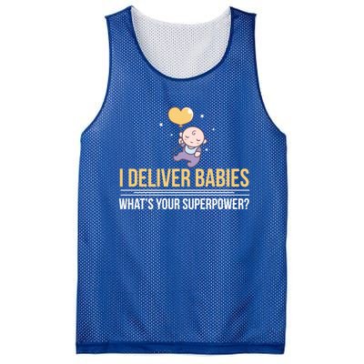 I Deliver Whats Your Superpower – Delivery Nurse Gift Mesh Reversible Basketball Jersey Tank