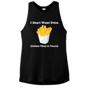 I Dont Want Fries Unless Theyre Yours Funny Ladies PosiCharge Tri-Blend Wicking Tank