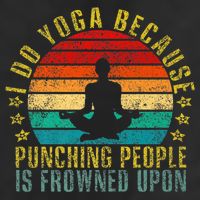I Do Yoga Because Punching People Is Frowned Upon Retro Cute Gift 7 Panel Mesh Trucker Snapback Hat