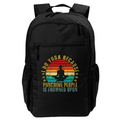 I Do Yoga Because Punching People Is Frowned Upon Retro Cute Gift Backpack