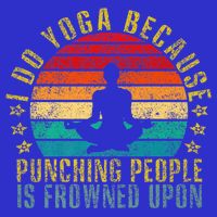 I Do Yoga Because Punching People Is Frowned Upon Retro Cute Gift 16 in Basic Backpack