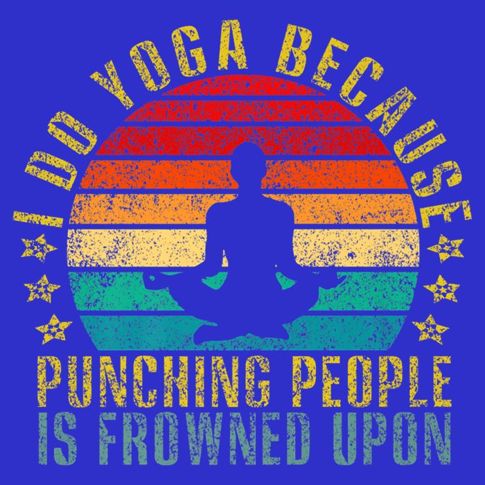 I Do Yoga Because Punching People Is Frowned Upon Retro Cute Gift 16 in Basic Backpack