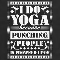 I Do Yoga Because Punching People Is Frowned Upon Gift 11oz C Handle Ceramic Mug