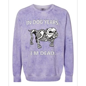 In Dog Years I'm Dead Funny Sayings Gift Great Funny Gift Colorblast Crewneck Sweatshirt