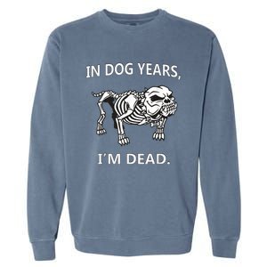 In Dog Years I'm Dead Funny Sayings Gift Great Funny Gift Garment-Dyed Sweatshirt