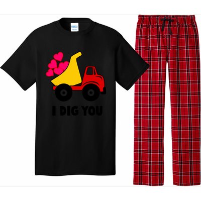 I Dig You Construction Dumping Dump Truck Valentines Day Great Gift Pajama Set