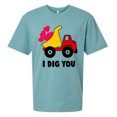 I Dig You Construction Dumping Dump Truck Valentines Day Great Gift Sueded Cloud Jersey T-Shirt