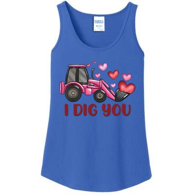 I Dig You Construction Truck Valentines Day Gift Ladies Essential Tank