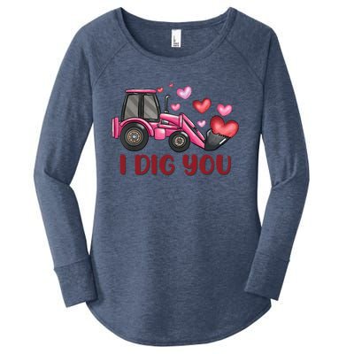 I Dig You Construction Truck Valentines Day Gift Women's Perfect Tri Tunic Long Sleeve Shirt