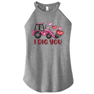 I Dig You Construction Truck Valentines Day Gift Women's Perfect Tri Rocker Tank