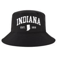 Indiana Est. 1816 Distressed Worn Design Classic Cool Comfort Performance Bucket Hat