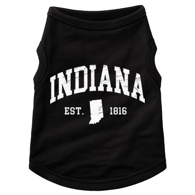 Indiana Est. 1816 Distressed Worn Design Classic Doggie Tank