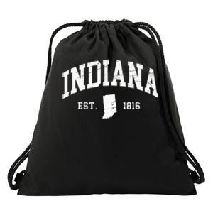 Indiana Est. 1816 Distressed Worn Design Classic Drawstring Bag