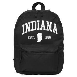 Indiana Est. 1816 Distressed Worn Design Classic 16 in Basic Backpack