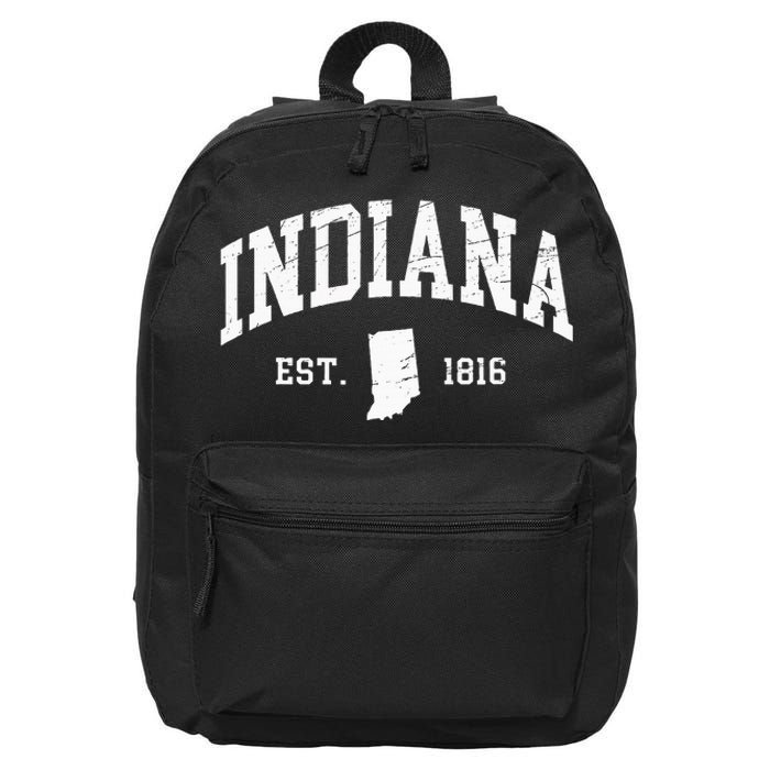 Indiana Est. 1816 Distressed Worn Design Classic 16 in Basic Backpack