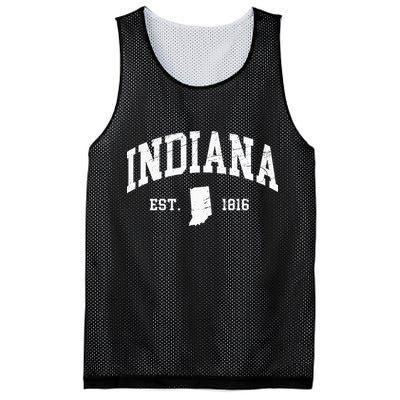 Indiana Est. 1816 Distressed Worn Design Classic Mesh Reversible Basketball Jersey Tank