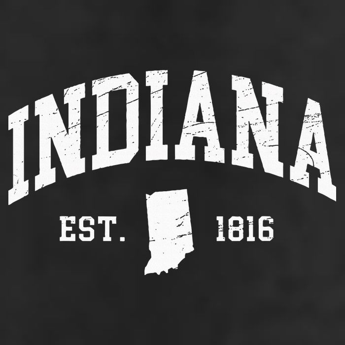 Indiana Est. 1816 Distressed Worn Design Classic 25L Jumbo Tote