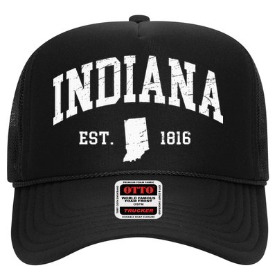 Indiana Est. 1816 Distressed Worn Design Classic Hat