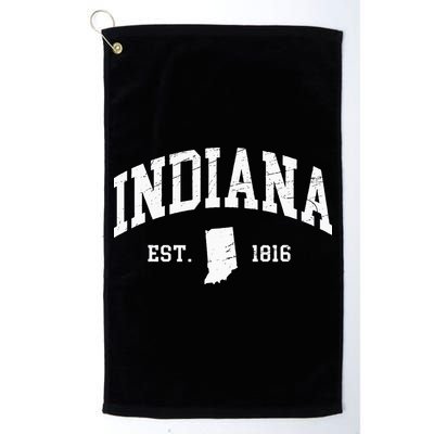 Indiana Est. 1816 Distressed Worn Design Classic Golf Towel