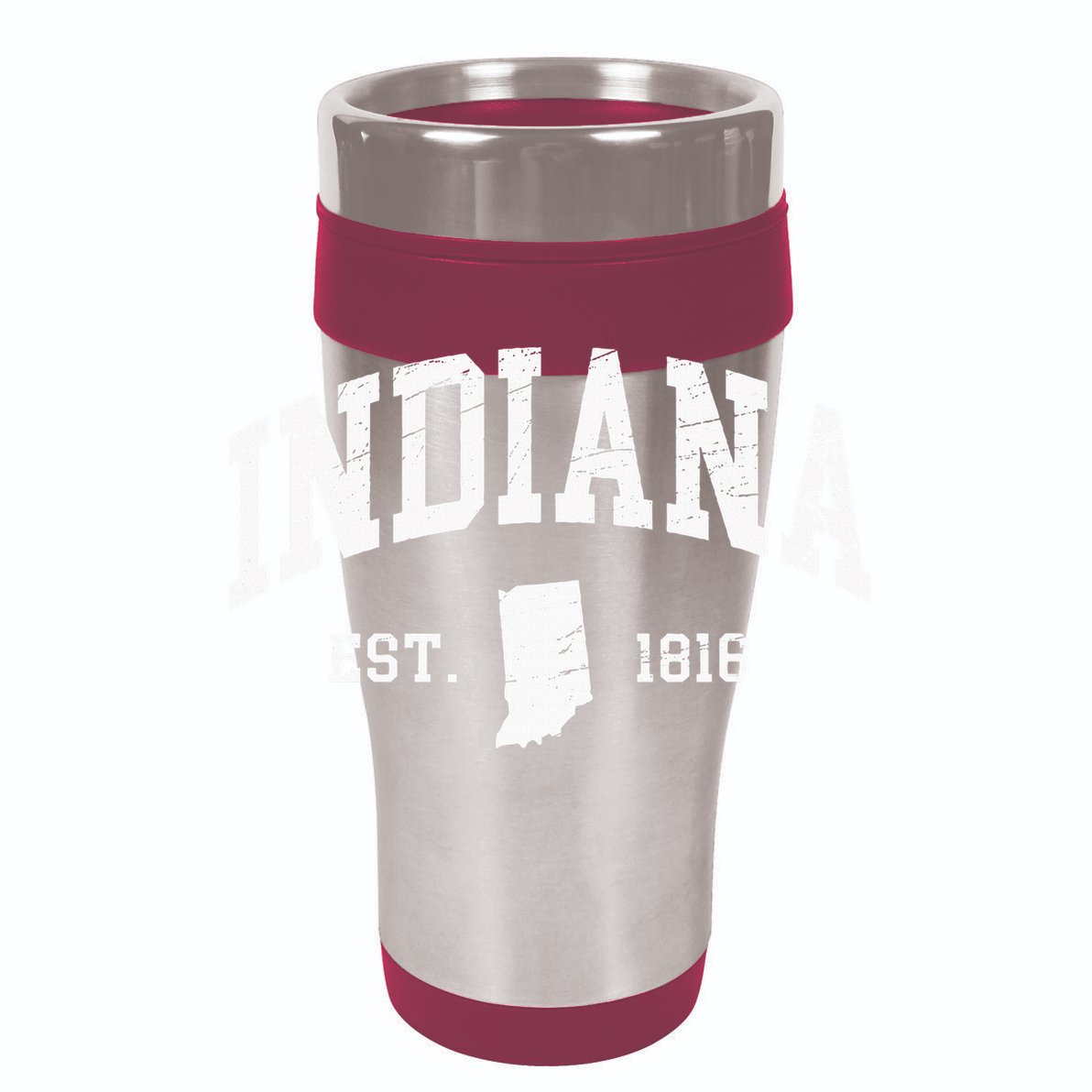 Indiana Est. 1816 Distressed Worn Design Classic Wool Snapback Cap