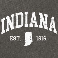 Indiana Est. 1816 Distressed Worn Design Classic Cotton Canvas Backpack