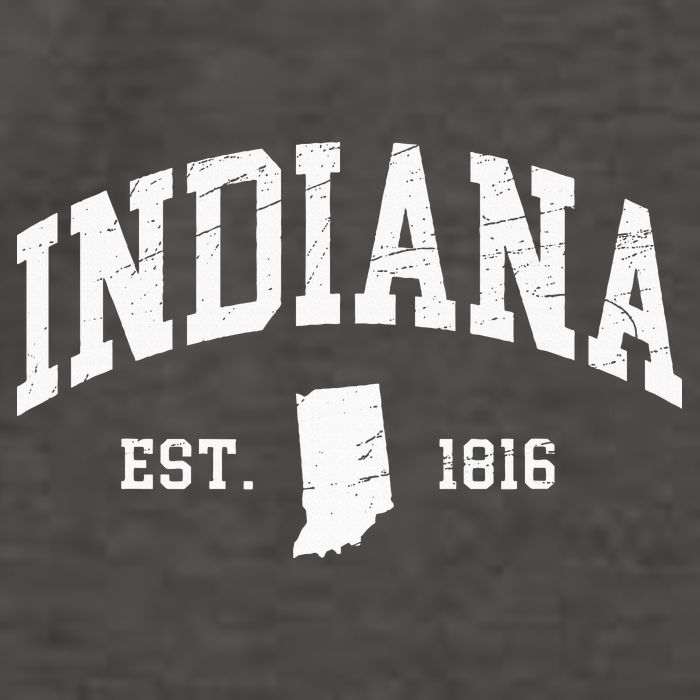 Indiana Est. 1816 Distressed Worn Design Classic Vector Backpack