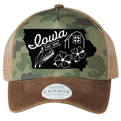 Iowa Est 1846 Iowa Map Iowa Lover Heaven Country Legacy Tie Dye Trucker Hat