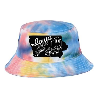 Iowa Est 1846 Iowa Map Iowa Lover Heaven Country Tie Dye Newport Bucket Hat