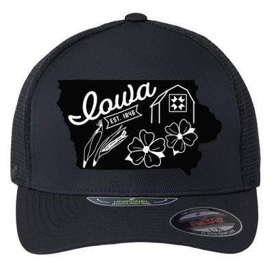 Iowa Est 1846 Iowa Map Iowa Lover Heaven Country Flexfit Unipanel Trucker Cap