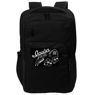 Iowa Est 1846 Iowa Map Iowa Lover Heaven Country Impact Tech Backpack