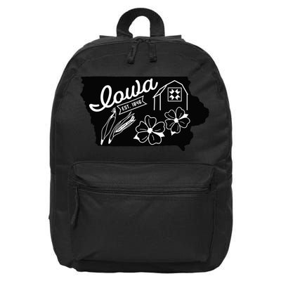 Iowa Est 1846 Iowa Map Iowa Lover Heaven Country 16 in Basic Backpack
