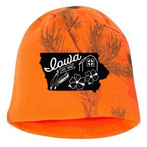 Iowa Est 1846 Iowa Map Iowa Lover Heaven Country Kati - Camo Knit Beanie