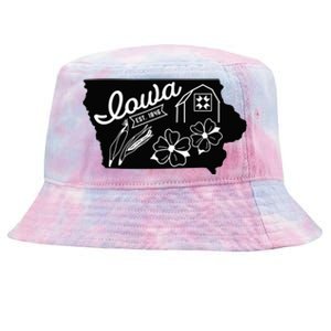 Iowa Est 1846 Iowa Map Iowa Lover Heaven Country Tie-Dyed Bucket Hat