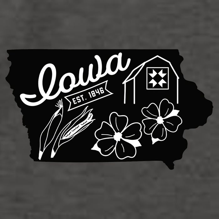 Iowa Est 1846 Iowa Map Iowa Lover Heaven Country Vector Backpack