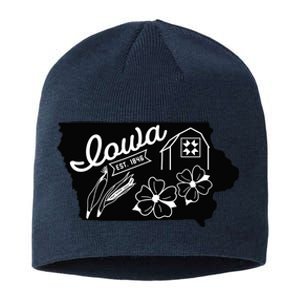 Iowa Est 1846 Iowa Map Iowa Lover Heaven Country Sustainable Beanie